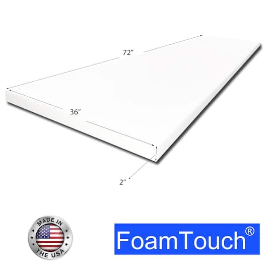FoamTouch® 2" x 36" x 72" High Density Upholstery Foam